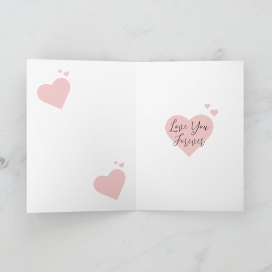 Pinguïn Paar Love You Forever Jubileum Kaart (Binnen)