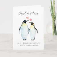 Pinguïn Paar Love You Forever Jubileum