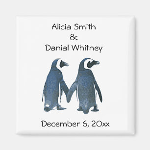 Pinguïn Paar Save the Date Magnet