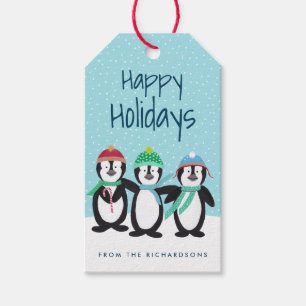 Pinguïn Pals Gepersonaliseerde Gift Labels Cadeaulabel