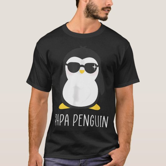 Pinguïn Papa - Grappige Cute Vader T-shirt (Voorkant)