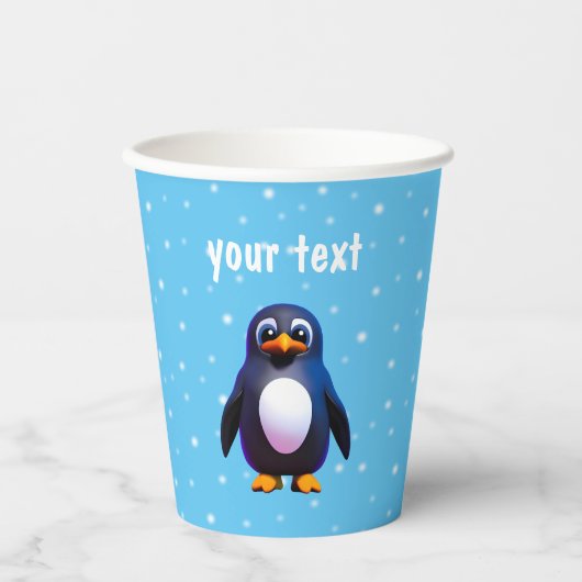 Pinguïn-papierbekertjes Papieren Bekers (Voorkant)