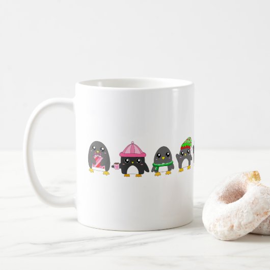 Pinguïn Parade Koffiemok (Met donut)