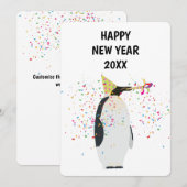 Pinguïn-partner - Dierenfeestdag - Nieuwe jaarkaar Feestdagenkaart (Voorkant / Achterkant)