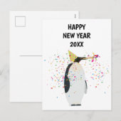 Pinguïn-partner - Dierenfeestdag - Nieuwe jaarkaar Feestdagenkaart (Voorkant / Achterkant)