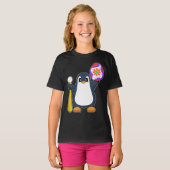 Pinguïn Pasen Honkbal T-shirt (Voorkant volledig)