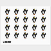Pinguin penguin ronde sticker (Vel)