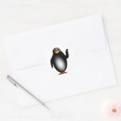 Pinguin penguin ronde sticker (Envelop)