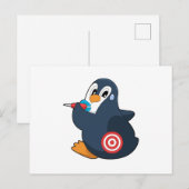 Pinguïn Pijlen Dart Bord Briefkaart (Voorkant / Achterkant)