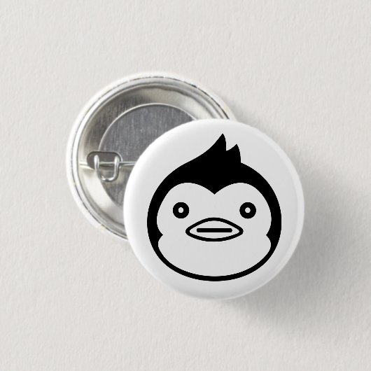 Pinguïn Pin Ronde Button 3,2 Cm (Voorkant /achterkant)