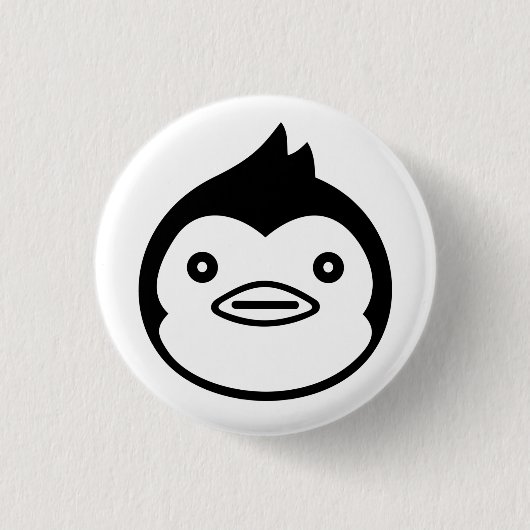 Pinguïn Pin Ronde Button 3,2 Cm (Voorkant)