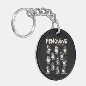 Pinguïn Pinguïns Dieren van de Wereld Pinguïn Lief Sleutelhanger (Voorkant Links)