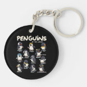 Pinguïn Pinguïns Dieren van de Wereld Pinguïn Lief Sleutelhanger (Achterkant)