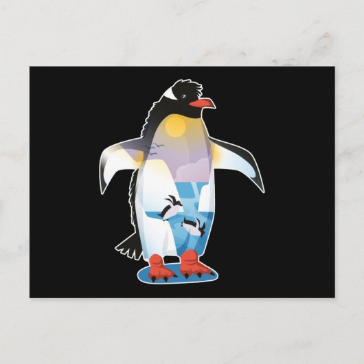 Pinguïn Pinguïns Winter Ontwerp Antarctica Cadeau Briefkaart (Voorkant)