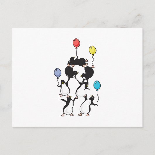 pinguïn piramide briefkaart (Voorkant)