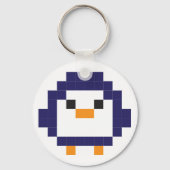 Pinguïn - pixelkunst sleutelhanger (Voorkant)