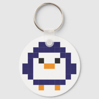 Pinguïn - pixelkunst sleutelhanger