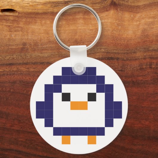 Pinguïn - pixelkunst sleutelhanger (Voorkant)