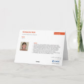 Pinguïn Plezier - Kinderkunst voor CHOC Bedankkaart (Achterkant)