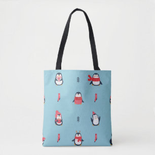 Pinguïn plezier: naadloze grillen. tote bag