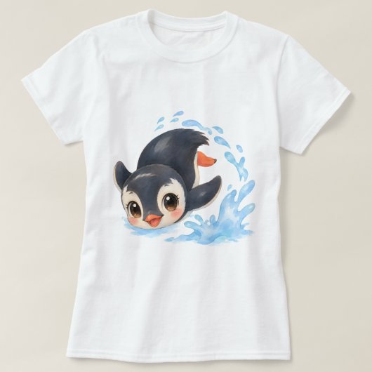 Pinguin Plitsch Platsch T-shirt (Design voorkant)