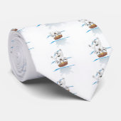 Pinguïn Polar Beer Sneeuw Stropdas (Opgerold)