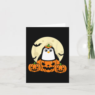 Pinguïn Pompoen Maan Vleermuizen Kostuum Cute Easy Kaart