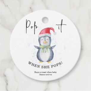 Pinguïn - Pop het Als ze poppen Bedankjes Labels