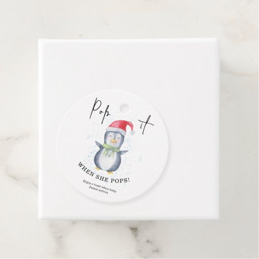 Pinguïn - Pop het Als ze poppen Bedankjes Labels (In situ)