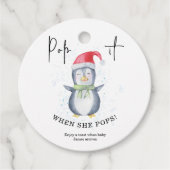 Pinguïn - Pop het Als ze poppen Bedankjes Labels (Voorkant)