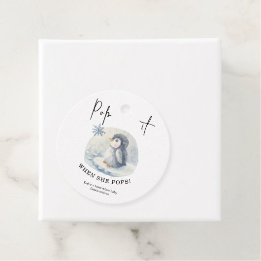 Pinguïn - Pop het Als ze poppen Bedankjes Labels (In situ)