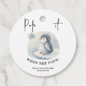 Pinguïn - Pop het Als ze poppen Bedankjes Labels (Voorkant)