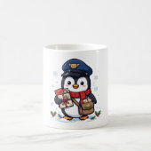 Pinguïn Postbode Kerst Kunst Koffiemok (Center)