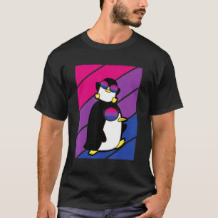 Pinguin Pride Bisexual Flag LGBTQ Proud Ally Pride T-shirt