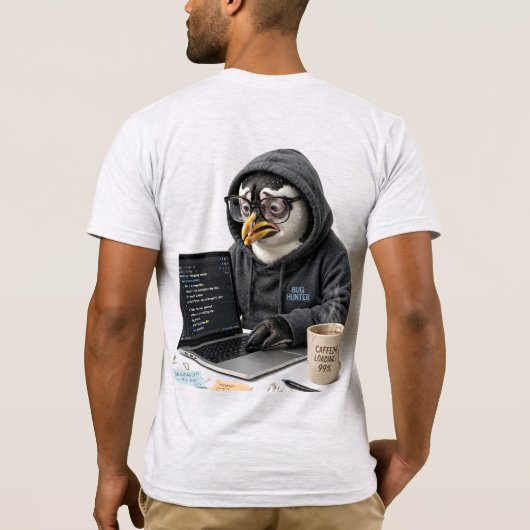 Pinguïn programmeur t-shirt (Achterkant)