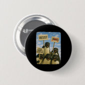 Pinguïn Protest Tegen Tarrifs March Activism Fun Ronde Button 5,7 Cm (Voorkant /achterkant)