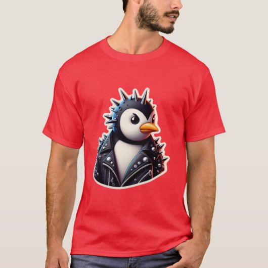 PINGUÏN PUNK ROCKER 13 T-SHIRT (Voorkant)