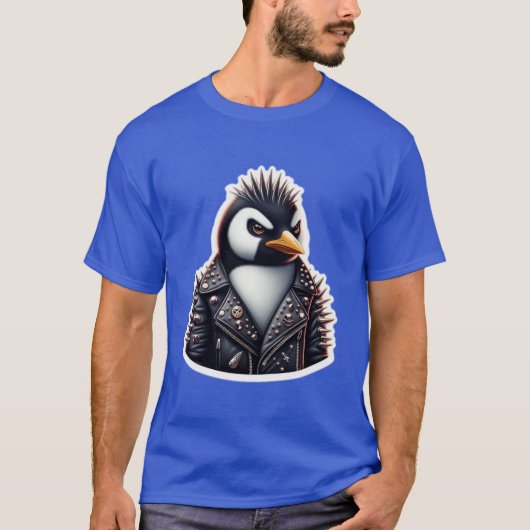 PINGUÏN PUNK ROCKER 5 T-SHIRT (Voorkant)