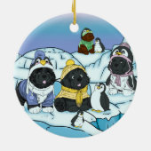 Pinguïn Puppymars Keramisch Ornament (Achterkant)