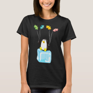 Pinguïn puzzels ballonnen Autisme bewustzijn Autis T-shirt