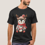 Pinguïn rendier Pet Santa Christmas Funny Penguin T-shirt<br><div class="desc">Pinguïn rendier Pet Santa Christmas Funny Penguin Xmas</div>