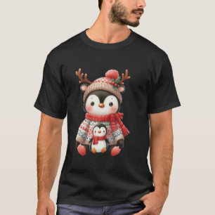 Pinguïn rendier Pet Santa Christmas Funny Penguin T-shirt