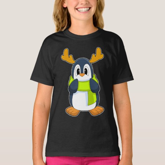 Pinguïn rendier t-shirt (Voorkant)