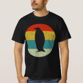 pinguïn retro silhouette 70s t-shirt (Voorkant)
