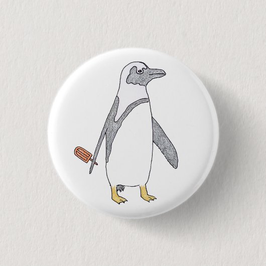 pinguïn ronde button 3,2 cm (Voorkant)