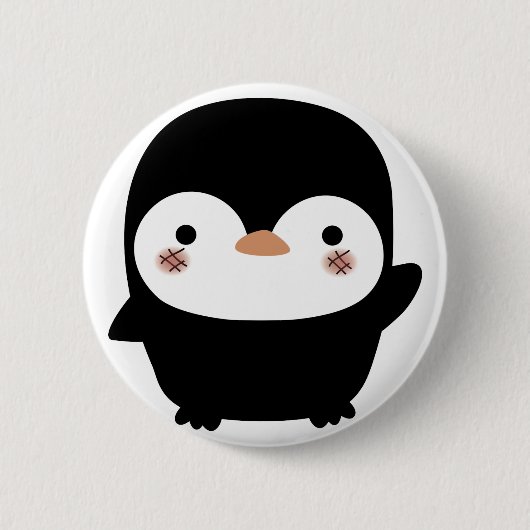 pinguïn ronde button 5,7 cm (Voorkant)