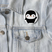 pinguïn ronde button 5,7 cm (In situ)