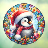 Pinguïn Ronde Raamsluiting Raamsticker (Vel 3)