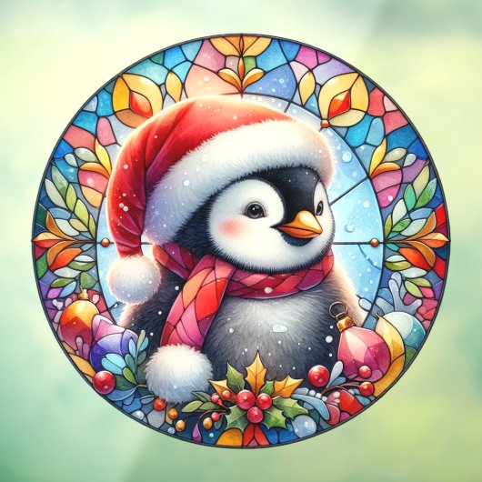 Pinguïn Ronde Raamsluiting Raamsticker (Vel 3)