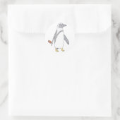 pinguïn ronde sticker (Tas)